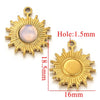 Jewelry Natural Stone Stainless Steel Inlay Totem Pendant And Earrings Bohemian Style