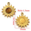 Jewelry Natural Stone Stainless Steel Inlay Totem Pendant And Earrings Bohemian Style