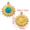 Jewelry Natural Stone Stainless Steel Inlay Totem Pendant And Earrings Bohemian Style