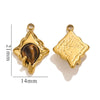 Jewelry Natural Stone Titanium Steel Geometric Eyes Pendant Earrings With Electroplating