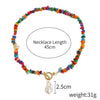 Jewelry Natural Stone Turquoise Alloy Beaded Necklace And Bracelet Handmade Geometric Electroplated For Women