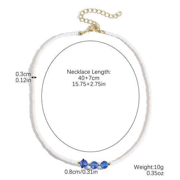 Jewelry Necklace Artificial Crystal Heart Flowers Geometric Animals Zodiac Handmade Electroplated Pearl Chain For Women