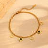 Jewelry Necklace Bracelet Earrings Set Stainless Steel Titanium Steel Hollow Five Leaf Flower Love Water Drops Bell Pattern