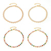 Jewelry Necklace Bracelet Set 316L Stainless Steel Zircon Electroplating Light Luxury Style