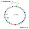 Jewelry Necklace Bracelet Set 316L Stainless Steel Zircon Electroplating Light Luxury Style