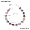 Jewelry Necklace Bracelet Set 316L Stainless Steel Zircon Electroplating Light Luxury Style