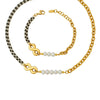 Jewelry Necklace Bracelet Set 316L Stainless Steel Bamboo Chain Electroplating Zircon Freshwater Pearl Letters Design