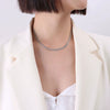 Jewelry Necklace Bracelet Set 316L Stainless Steel Simple Geometric Electroplated