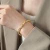 Jewelry Necklace Bracelet Suit Copper Gold Plated Chain Style Simple Design