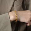 Jewelry Necklace Bracelet Suit Copper Gold Plated Chain Style Simple Design