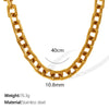 Jewelry Necklace Bracelet Suit 316L Stainless Steel 18K Gold Plated Electroplated Exaggerated Fashion Design For Women