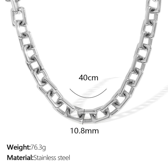 Jewelry Necklace Bracelet Suit 316L Stainless Steel 18K Gold Plated Electroplated Exaggerated Fashion Design For Women