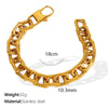 Jewelry Necklace Bracelet Suit 316L Stainless Steel 18K Gold Plated Electroplated Exaggerated Fashion Design For Women