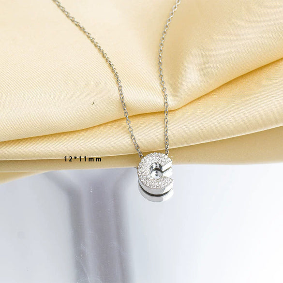 Jewelry Necklace Copper Gemstone Letter Electroplated