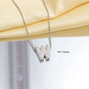 Jewelry Necklace Copper Gemstone Letter Electroplated