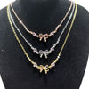 Jewelry Necklace Copper Heart Zircon Butterfly Bow Style For Women