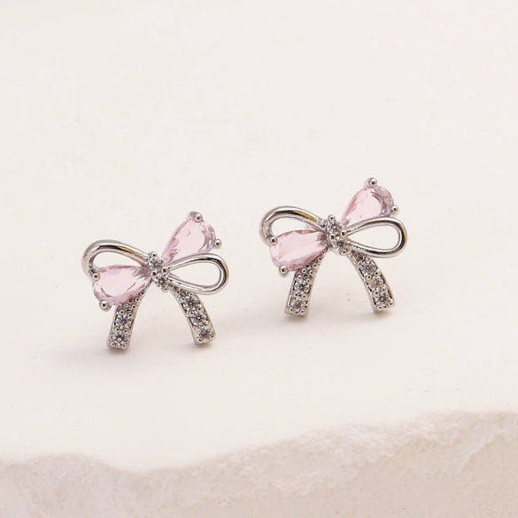 Jewelry Necklace Copper Heart Zircon Butterfly Bow Style For Women