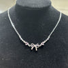 Jewelry Necklace Copper Heart Zircon Butterfly Bow Style For Women