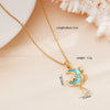 Jewelry Necklace Copper O Chain Mixed Gemstone Inlay Microinlaid Zircon Star Moon Electroplating Women's