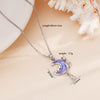 Jewelry Necklace Copper O Chain Mixed Gemstone Inlay Microinlaid Zircon Star Moon Electroplating Women's