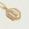 Jewelry Necklace Copper Zircon Dripping Oil Geometric Simple Style Pendant