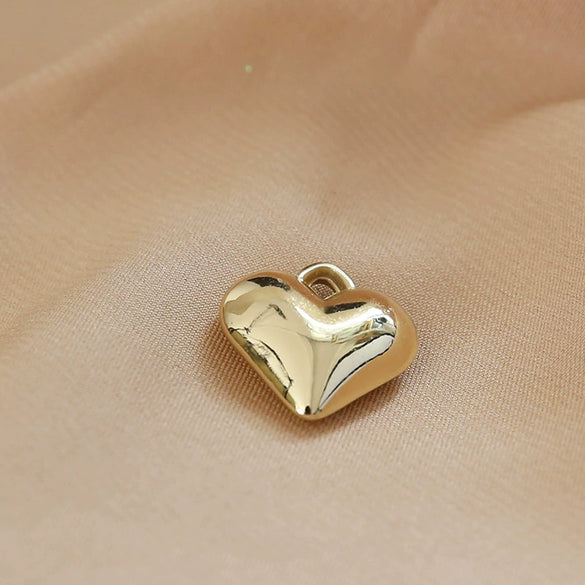 Jewelry Necklace Earrings Diy Accessories Resin Heart Ball Pendant Minimalist Geometric Electroplating