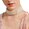 Jewelry Necklace Handmade Multilayer Imitation Pearl Plastic Resin Geometric Snake Bone Chain Women Choker