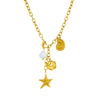 Jewelry Necklace Marine Ins Style Stainless Steel Gold Plated Chain With Starfish Fish Tail Conch Pendant Animal Zodiac Pattern
