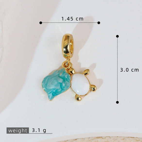 Jewelry Necklace Pendant Copper Animal Zodiac Design With Electroplating Marine Series