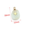Jewelry Necklace Pendant Natural Stone Pink Crystal Turquoise Stainless Steel Titanium Steel Square Electroplated