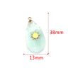 Jewelry Necklace Pendant Natural Stone Pink Crystal Turquoise Stainless Steel Titanium Steel Square Electroplated