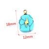 Jewelry Necklace Pendant Natural Stone Pink Crystal Turquoise Stainless Steel Titanium Steel Square Electroplated