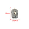 Jewelry Necklace Pendant Natural Stone Pink Crystal Turquoise Stainless Steel Titanium Steel Square Electroplated