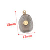 Jewelry Necklace Pendant Natural Stone Pink Crystal Turquoise Stainless Steel Titanium Steel Square Electroplated
