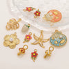 Jewelry Necklace Pendant Stainless Steel French Retro Flower Asymmetrical Petal Electroplated