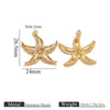 Jewelry Necklace Pendant Stainless Steel French Retro Flower Asymmetrical Petal Electroplated