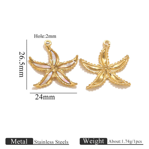 Jewelry Necklace Pendant Stainless Steel French Retro Flower Asymmetrical Petal Electroplated
