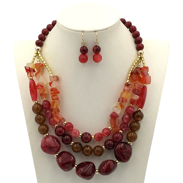 Jewelry Necklace Plastic Resin Artificial Crystal Ushaped Geometric Snake Bone Chain Multilayer Clavicle Chain