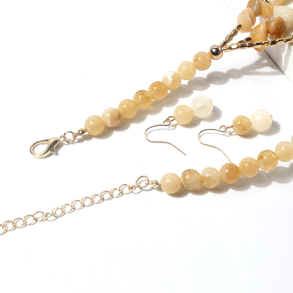 Jewelry Necklace Plastic Resin Artificial Crystal Ushaped Geometric Snake Bone Chain Multilayer Clavicle Chain