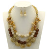 Jewelry Necklace Plastic Resin Artificial Crystal Ushaped Geometric Snake Bone Chain Multilayer Clavicle Chain