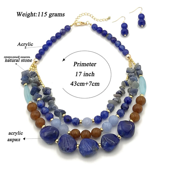 Jewelry Necklace Plastic Resin Artificial Crystal Ushaped Geometric Snake Bone Chain Multilayer Clavicle Chain
