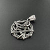 Jewelry Necklace Punk Fivepointed Star Skull Round Doll Pattern Stainless Steel Polish Casting For Men