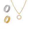 Jewelry Necklace Ring Shell Beads Copper 316L Stainless Steel Electroplating Niche Style Multilayer Design Unisex