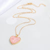 European Cross-Border Sold Jewelry Acetate Love Necklace Simple Ins Style All-Match Love Pendant Clavicle Chain Female Necklace