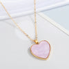 European Cross-Border Sold Jewelry Acetate Love Necklace Simple Ins Style All-Match Love Pendant Clavicle Chain Female Necklace