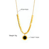 Jewelry Necklace Stainless Steel Geometric Square Pendant Electroplating