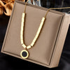 Jewelry Necklace Stainless Steel Geometric Square Pendant Electroplating