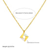 Jewelry Necklace Stainless Steel Gold Plated Square Geometric Pendant O Word Chain For Women