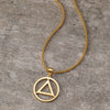 Jewelry Necklace Stainless Steel Square Pearl Chain Pendant With Antiwar Peace Sign Electroplated Unisex