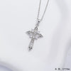 Jewelry Necklace Titanium Steel Gemstone Cross Pendant Simple Electroplating Design